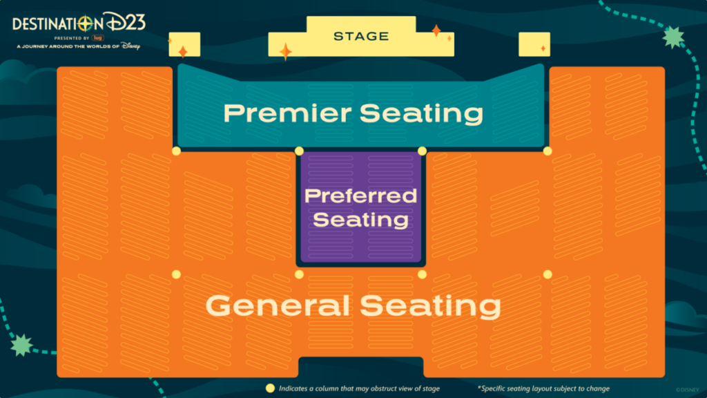 Ticket pricing and seating map