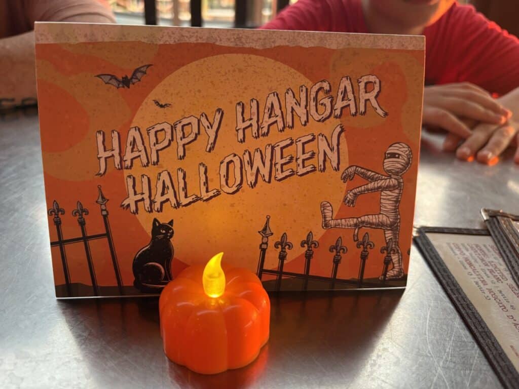 Jock Lindsay's Halloween Hangar Bar Menu