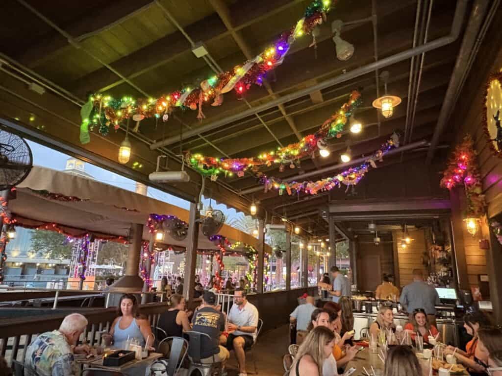 Outside decorations at Jock Lindsay's Halloween Hangar Bar