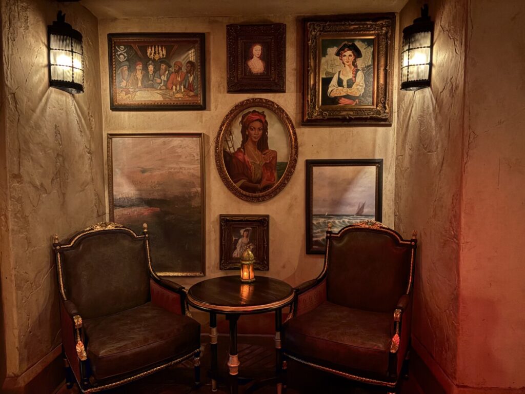 Curated seating in the Captain's Quarters