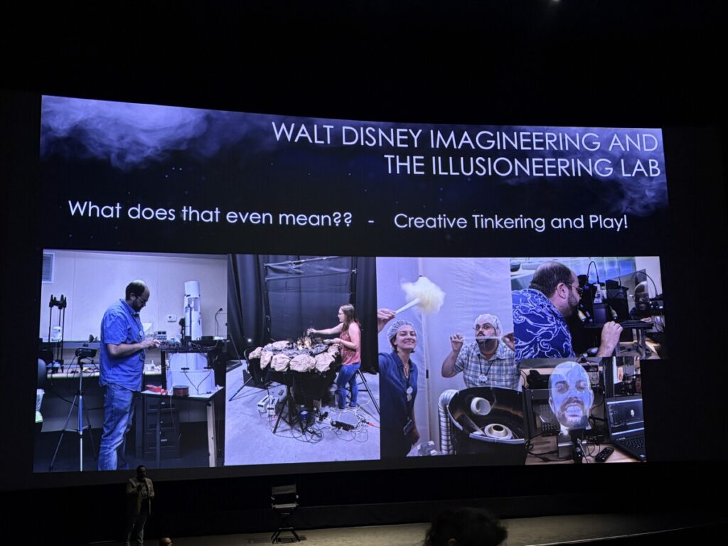 Daniel Johnson from Walt Disney Imagineering showing us the Illusioneering Lab