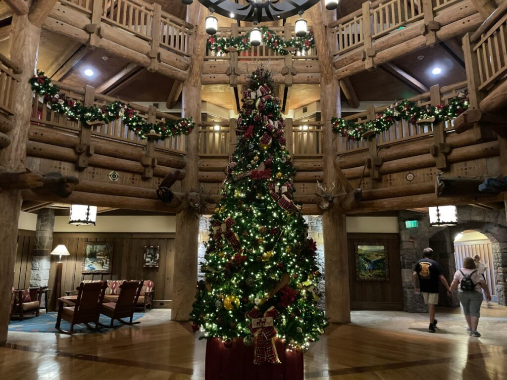 DVC building at Wilderness Lodge for Christmas