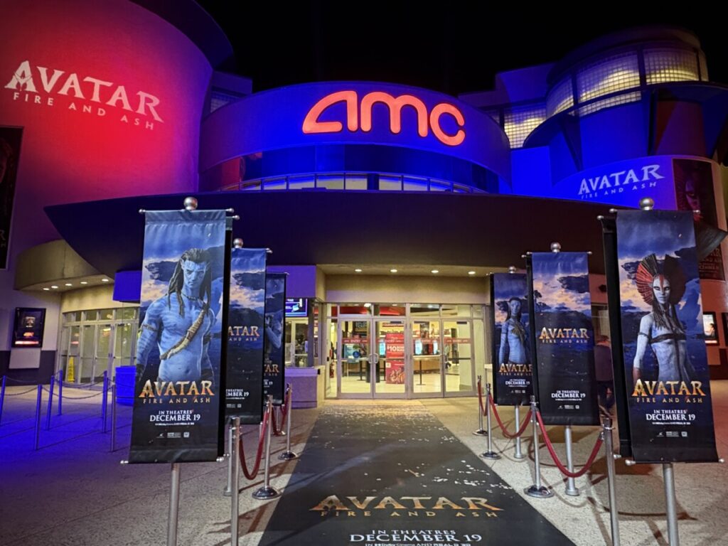 AMC Theater at Disney Springs for Avatar Fire and Ash screening