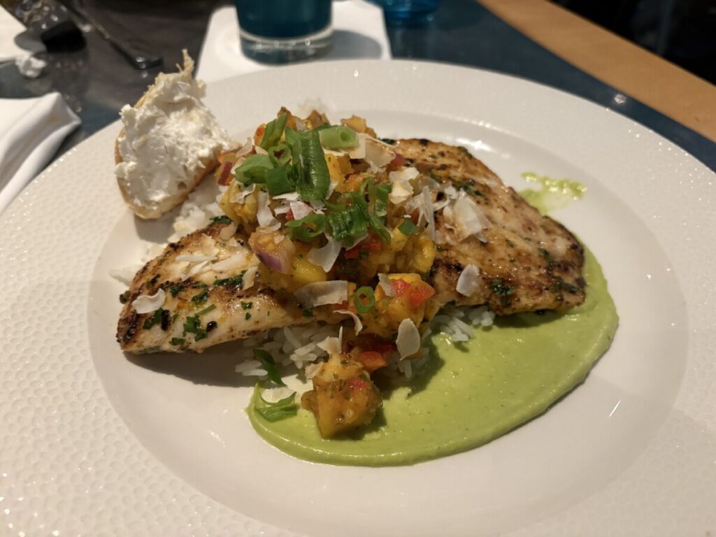Grilled Salmon at Coral Reef Restaurant