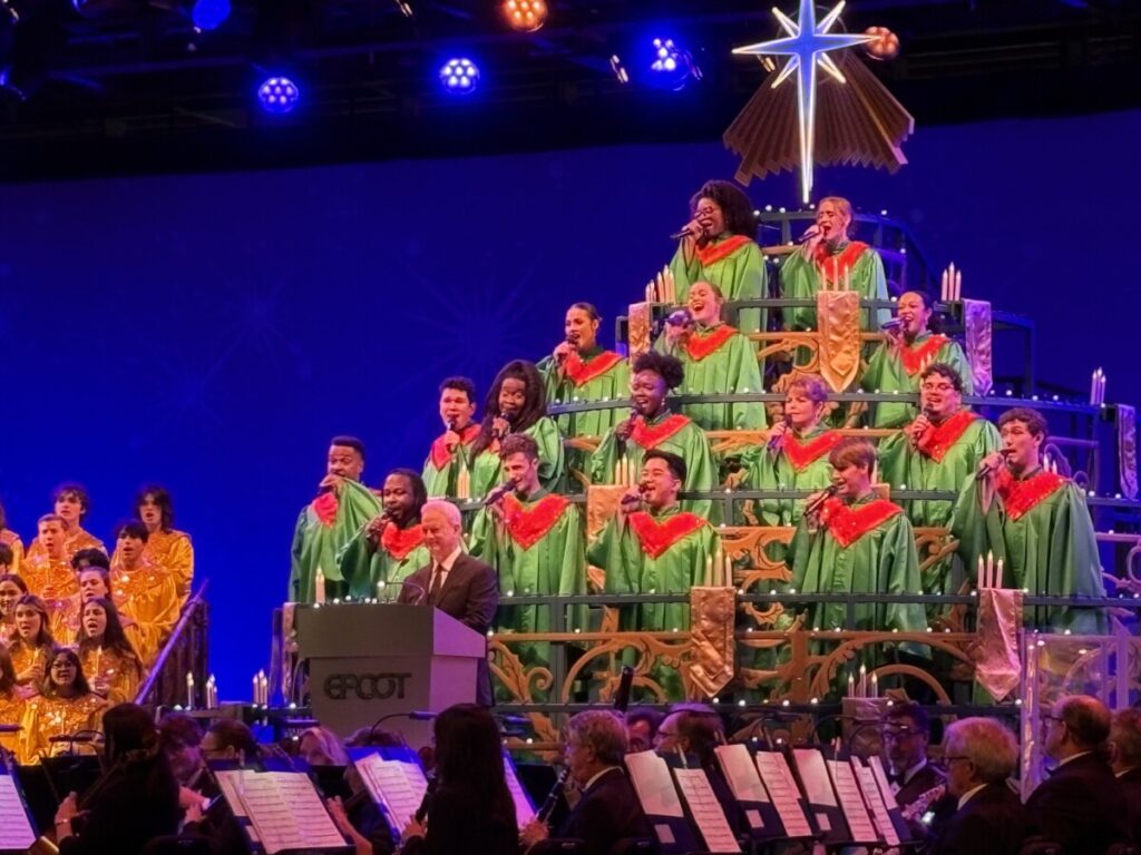 Voices of Liberty singing at the Candlelight Processional with Gary Sinise