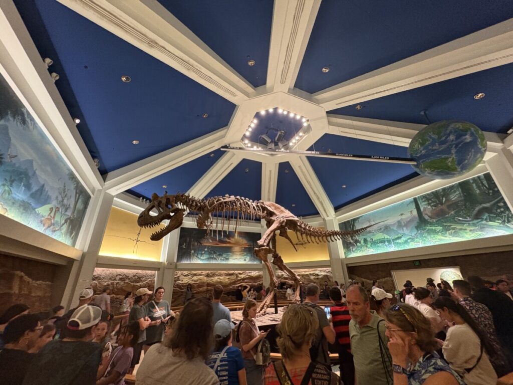 Inside the queue line for Dinosaur