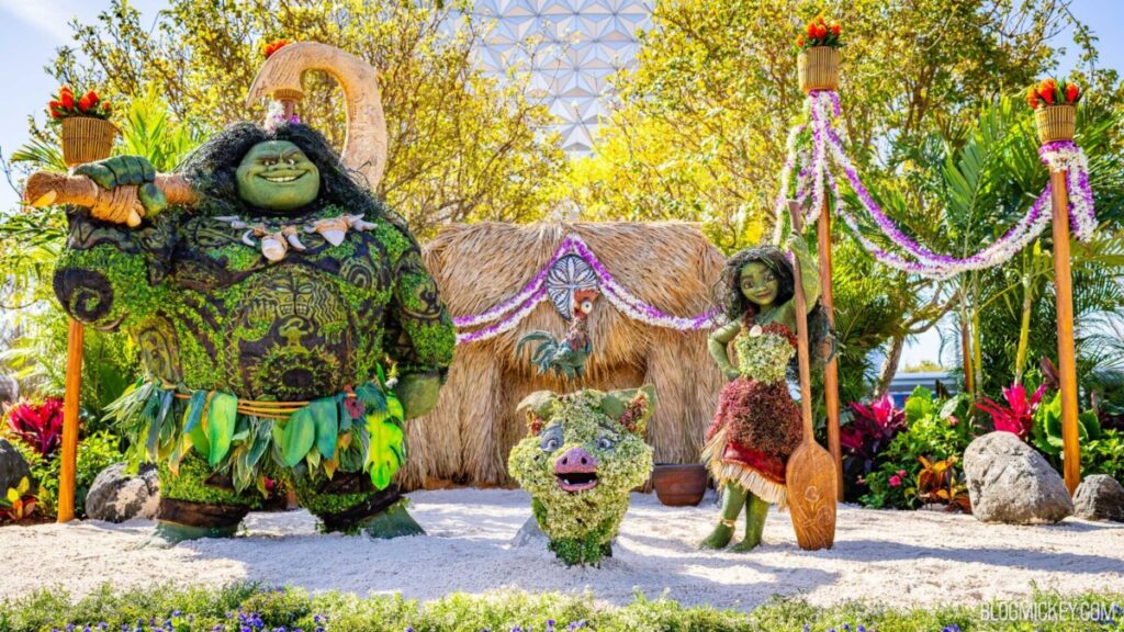 Moana topiary at the 2025 festival
