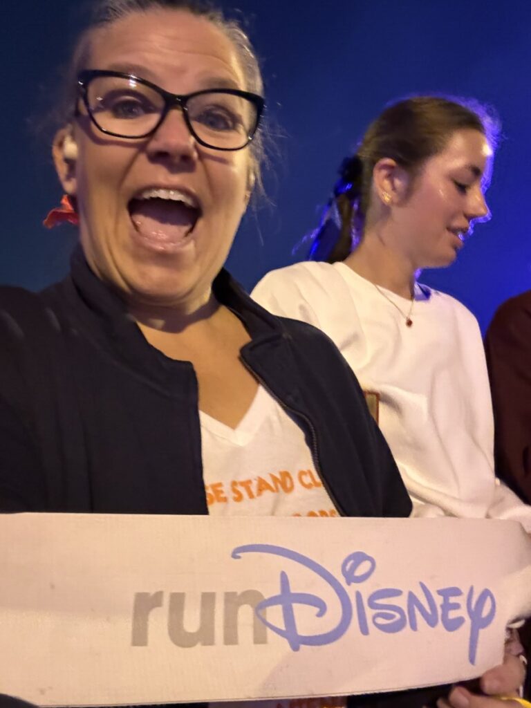 Got to had the start tape for the half marathon