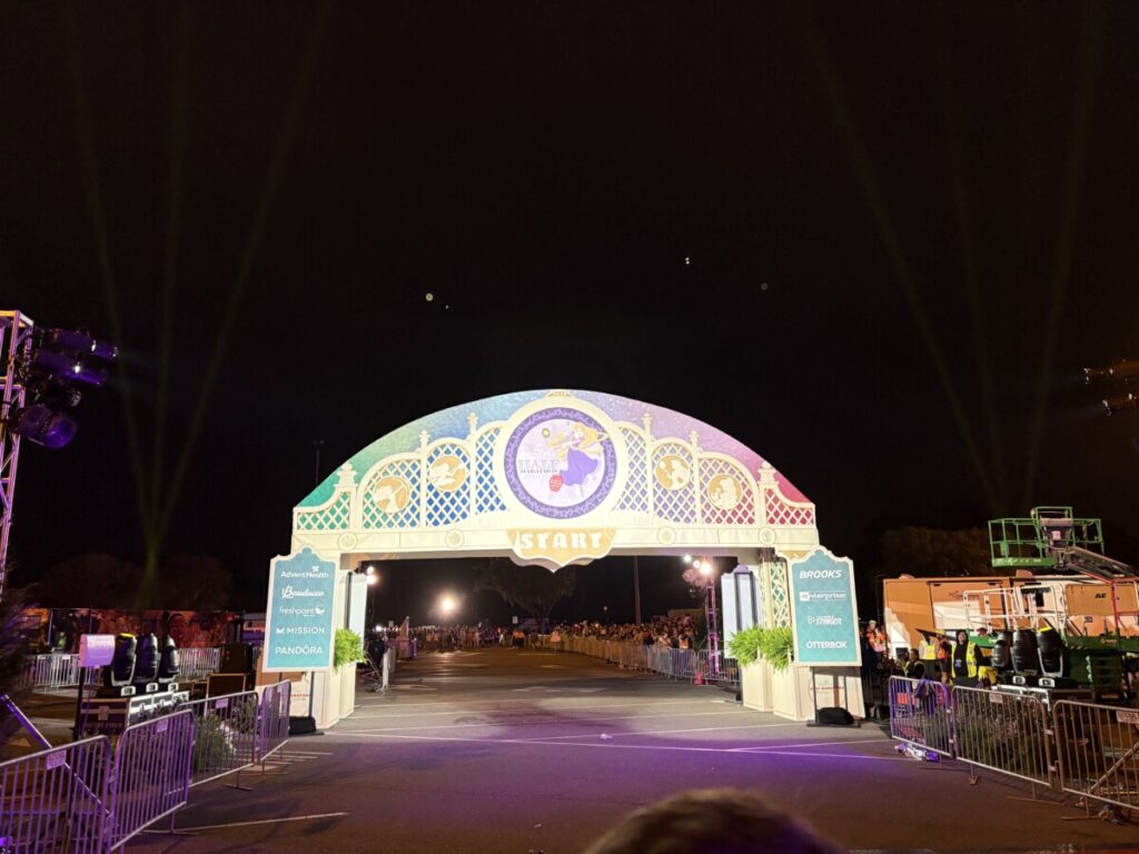 ready to start the Princess Half Marathon