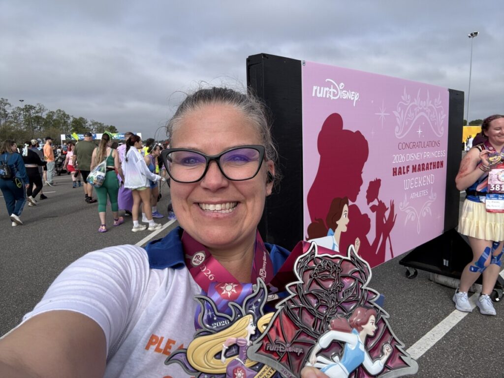 Half marathon and challenge medals for another successful princess race weekend!
