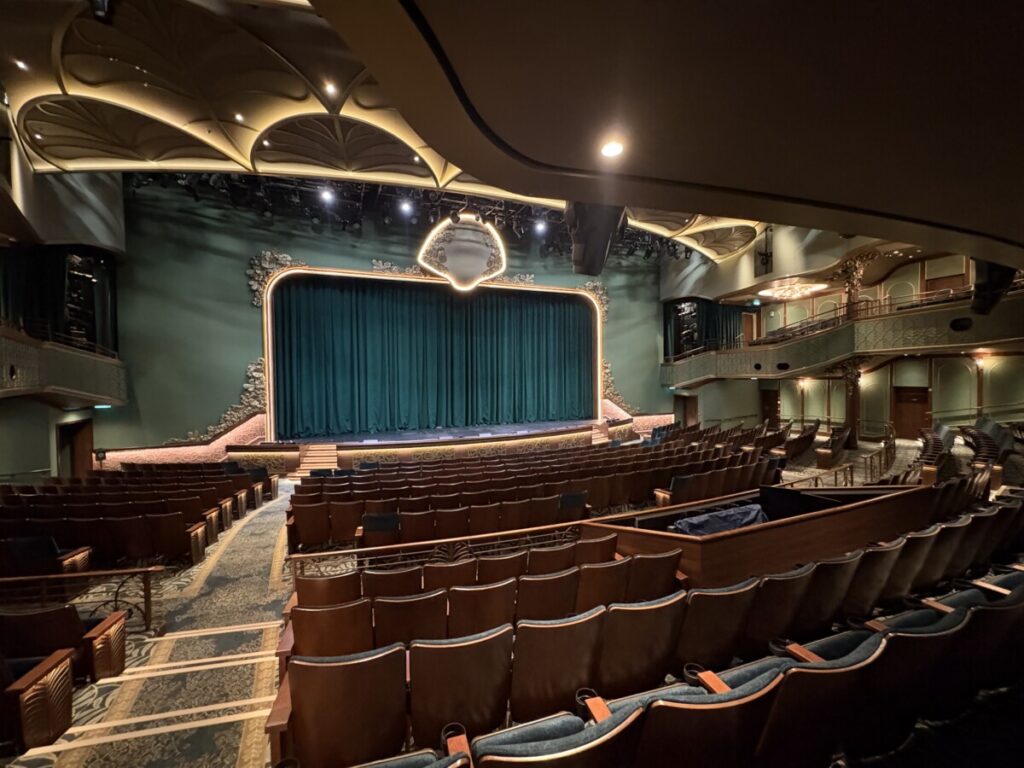 The Walt Disney Theater where all the shows happen on the Disney Destiny