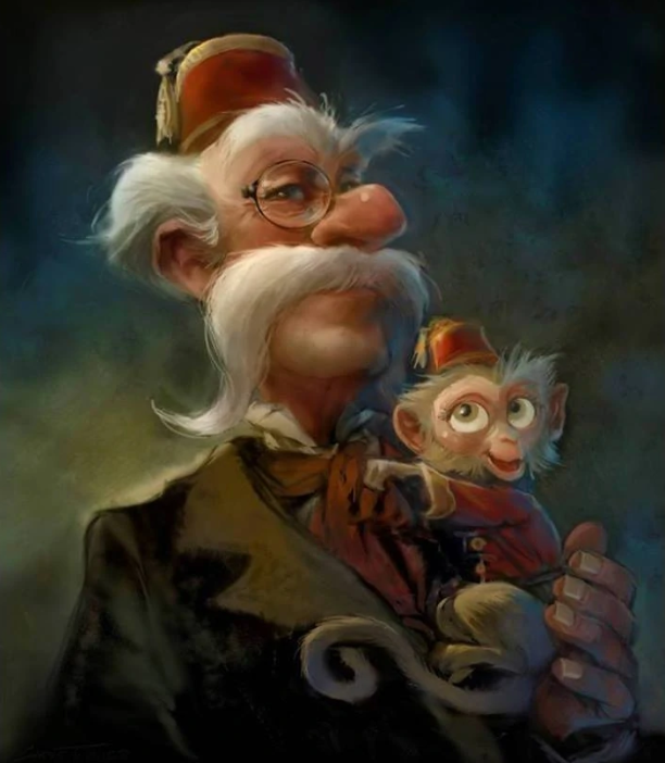 Lord Henry Mystic and his monkey Albert, members of Disney's secret society