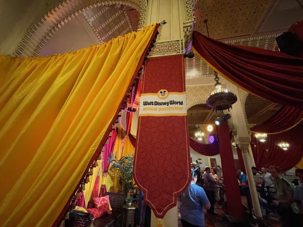V.I.Passholder Days lounge in the Morocco pavilion in EPCOT