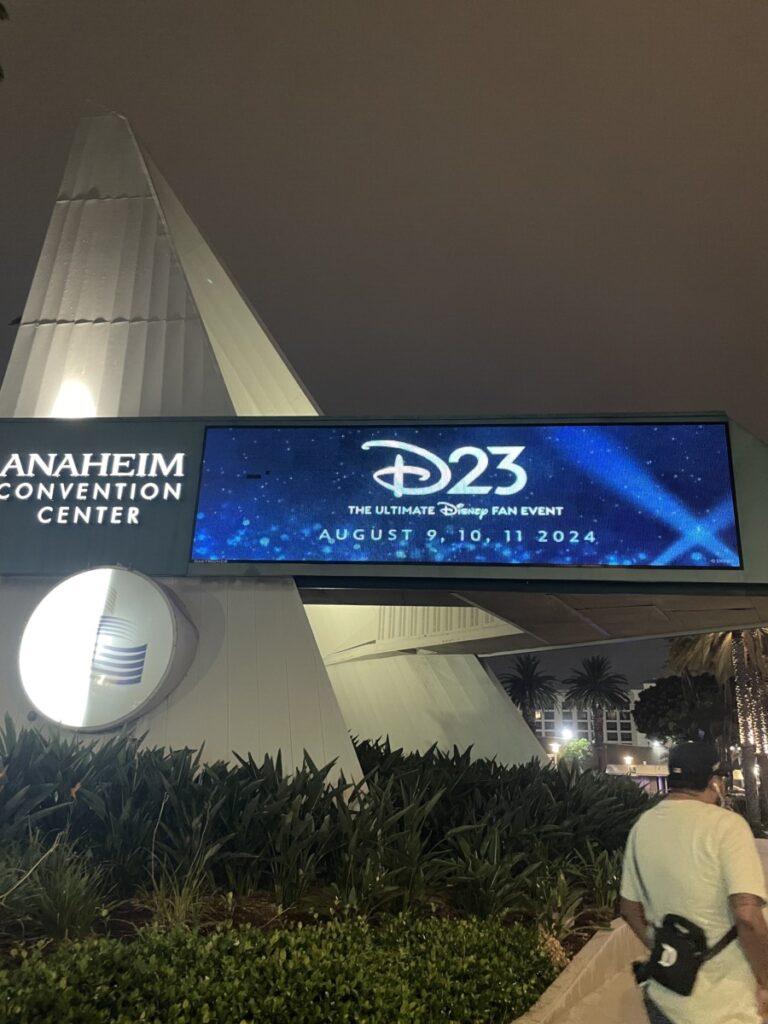 D23 the ultimate fan event marquee at Anaheim Convention center