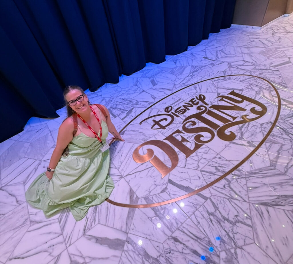 Stage in the grand hall aboard the Disney Destiny