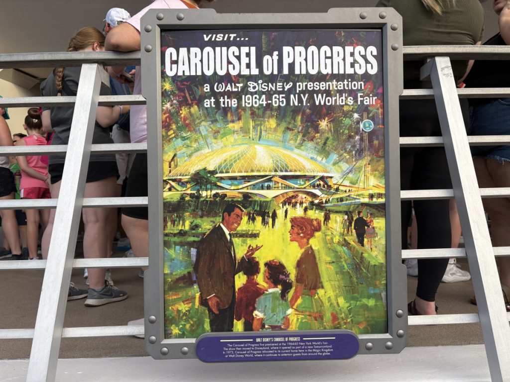 New Carousel of Progress sign in Magic Kingdom