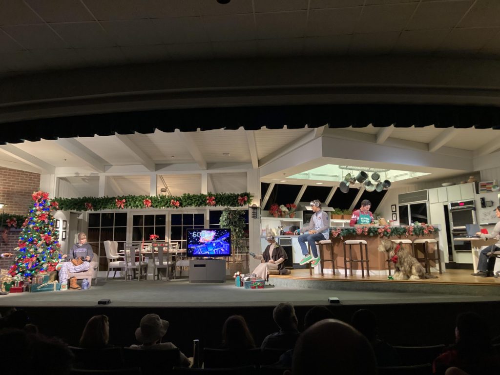 Futuristic 2000's Christmas for the final scene