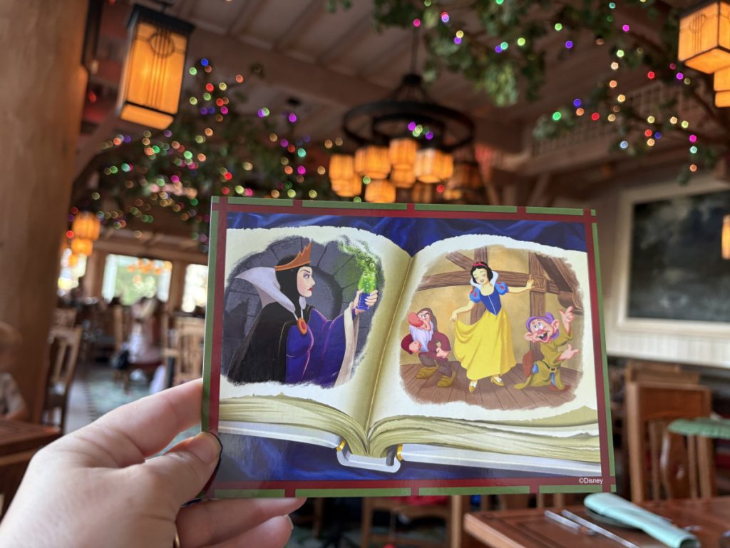 Signature postcard from Storybook Dining at Artist Point
