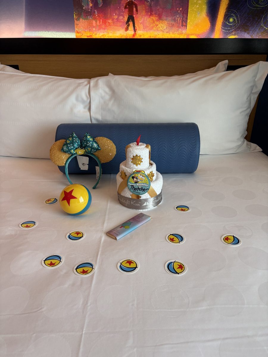 Thatchers birthday surprise to start our Disneyland Adventure!