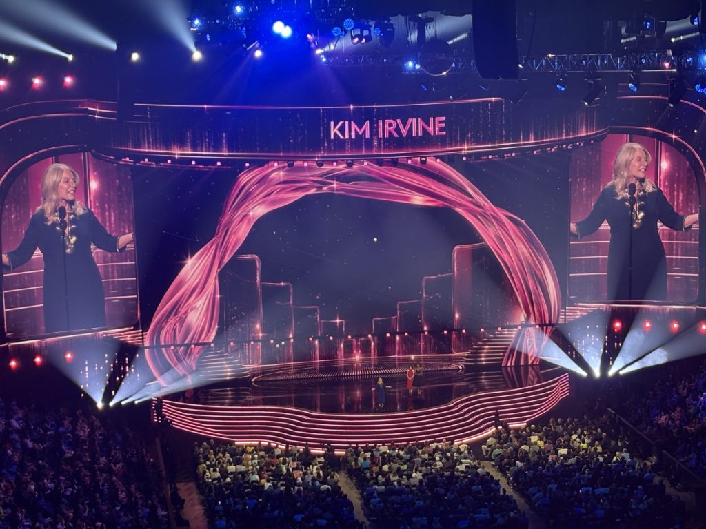 Kim Irvine receiving her Disney Legends award