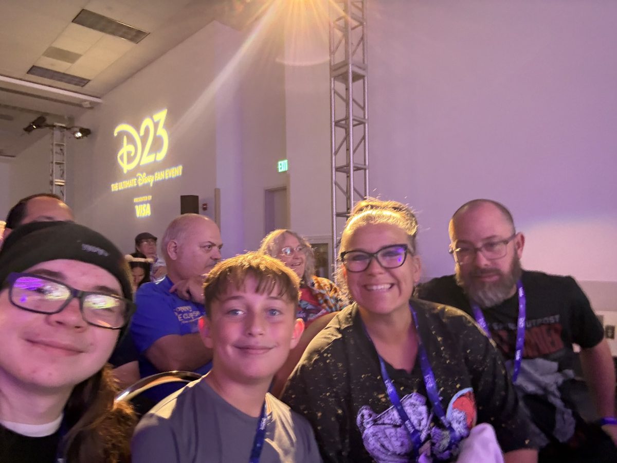 Family photo in the D23 panel