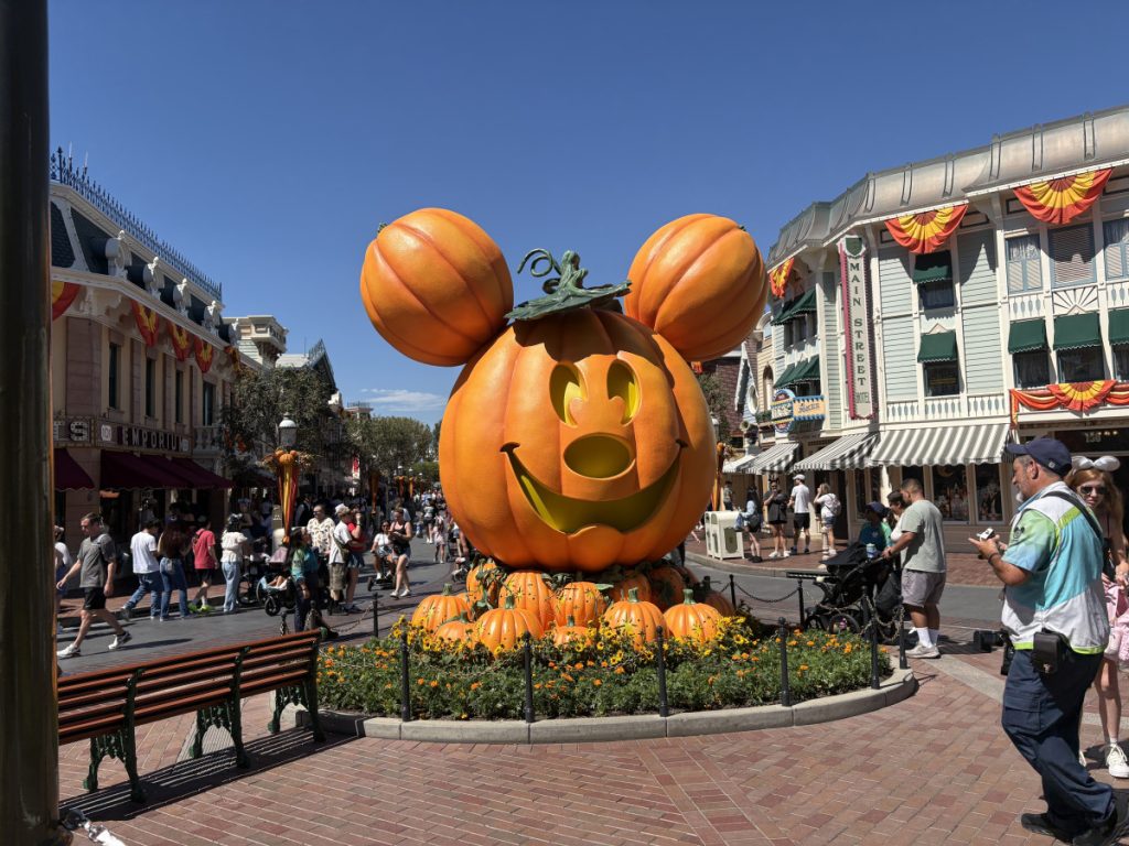 Disneyland Halloween pumpkin on Main Street