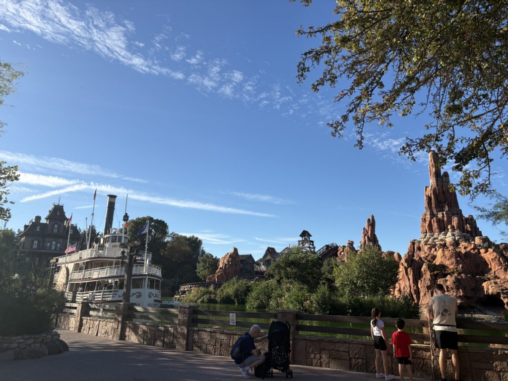 Frontierland view of Thunder Mountain