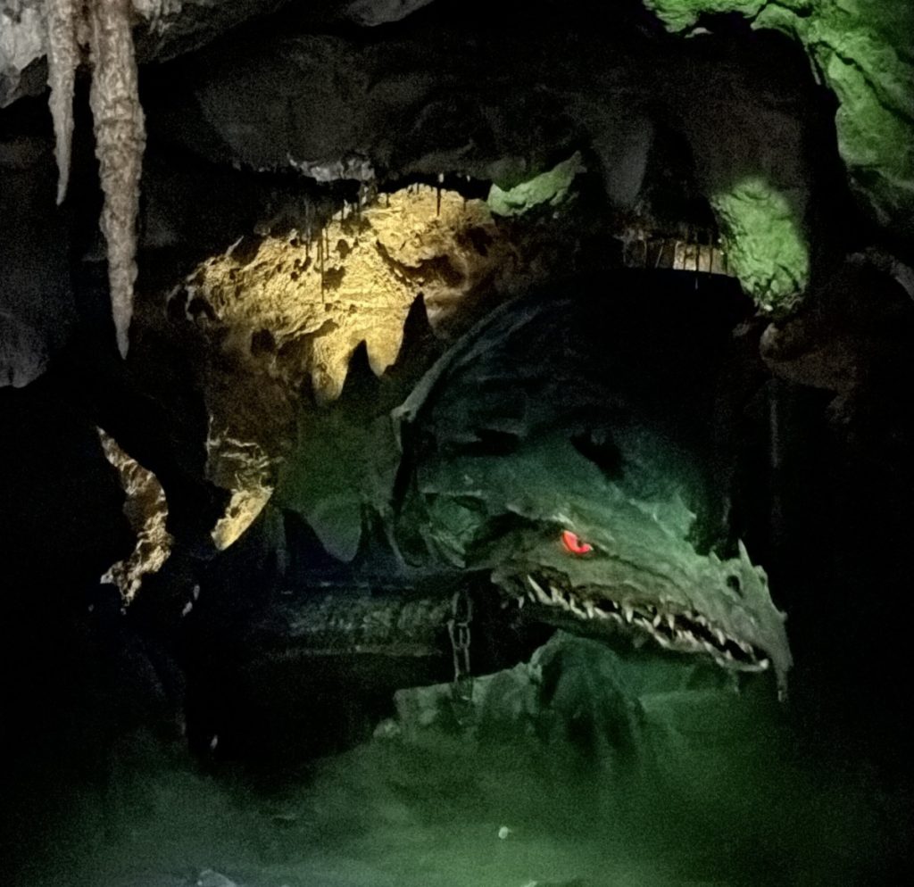 Maleficent dragon in the basement of the Disneyland Paris castle