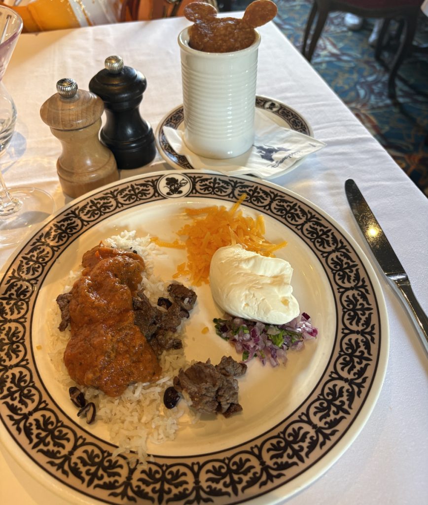 Chili con Carni at Walt's American Restaurant Disneyland Paris