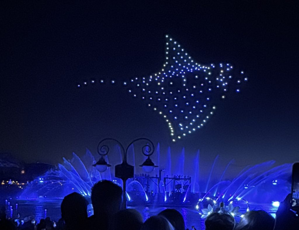 Moana drone section in Disney Cascade of Lights