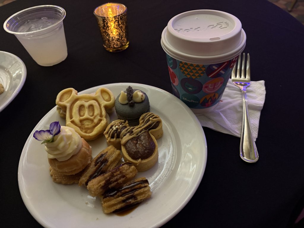 VIP dessert party spread at the D23 spotlight series event